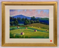 T.A. Brown - Hay Bales, "View from the Studio,"