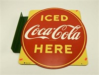 Lot #576 - Coca-Cola double sided metal general