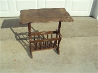 Side Table With Magazine Rack 24" Tall x 15" Wide