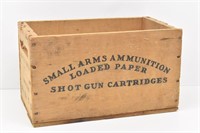 Small Arms Ammunition Wood Box Crate