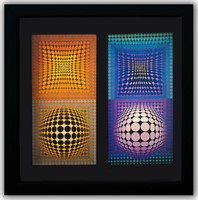 Victor Vasarely- Heliogravure Print "VP - 118 & VP