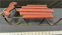 19? wooden metal sleigh