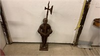 Decorative Knight w/ Weapon Statue, 37"  tall