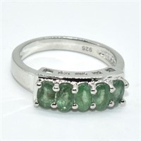 Silver Emerald(2.15ct) Ring