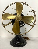 Antique G.E. Brass Blade Fan