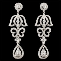 14K Gold 1.77ctw Diamond Earrings