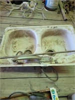 Porcelain Double Sink - Approx 32" X 20"