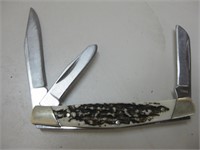 Vintage Buck Multi Folding Pocket Knife Shown