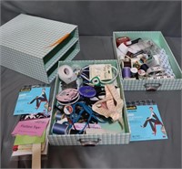 Sewing supplies with box