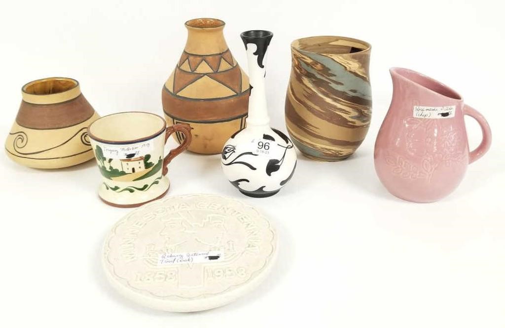 Group of pottery including Gouda, Red Wing, etc. -