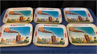 6 vintage Coka Cola Trays