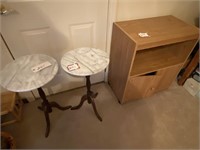 2 MARBEL TOP FERN TABLES