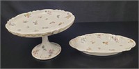 E.Bourgeouis Pedestal Platter & Oval Dish