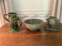 Excellent Detail 3 Pieces of Roseville pottery USA