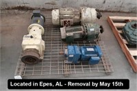 LOT, (4) ASSORTED GEARHEAD MOTORS ON THIS PALLET