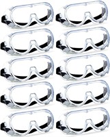 10pk Anti-Fog Protective Safety Goggles