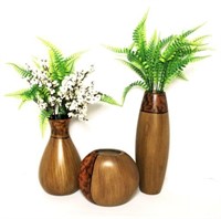 Burl Wood Vases