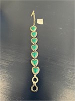 Turquoise Hearts Bracelet U230