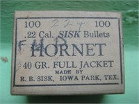 Hornet 22 Caliber Full Jacket Bullets - 48 Count
