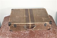 Vintage Suitcase with Metal Accents Latches.