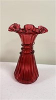 Cranberry Fenton vase