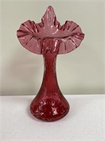 Fenton cranberry vase