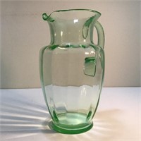 URANIUM GLASS PITCHER VINTAGE