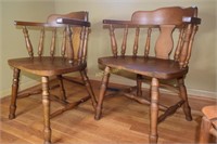 Pair of Captain Chairs/ Windsor Back