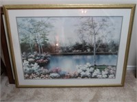 Pond & Woods Print in Gilded Frame 31x42