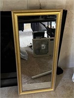11x28 gold tone mirror