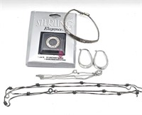 Sterling Silver Necklaces, Earrings, Bracelet &