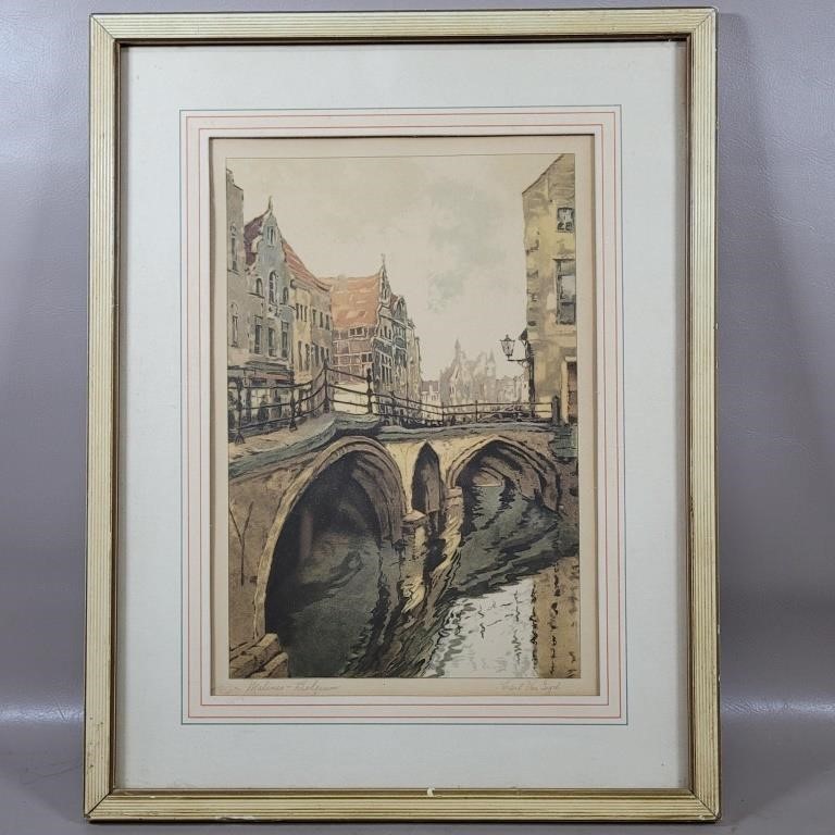 CARL VAN GIGHT MALINES BELGIUM SIGNED BY PENCIL