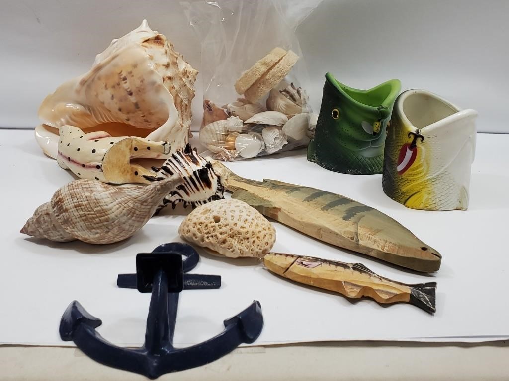 Decor Lot Sea Shells Fishes++