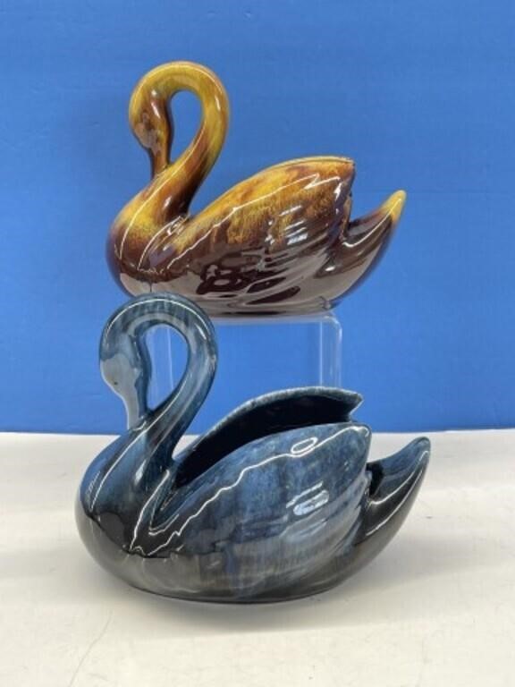 Blue Mountian Pottery - 2 Swan Planters