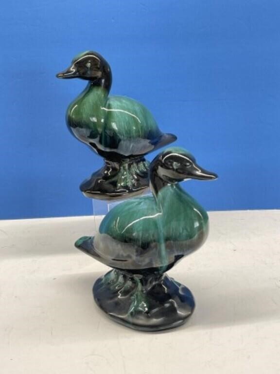 Blue Mountain Pottery - Green Glaze Ducks (2)