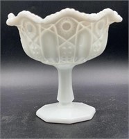 VTG Milk Glass Pedestal Candy Bowl