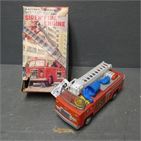 Battery Operated Siren Fire Engine Toy Truck