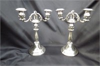 Pair of Silverplate Candelabra,