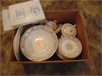 Box of Stetson dinnerware