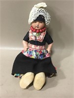 Vintage  Dutch Girl Doll w/ Traditional Clothes