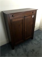 Country 1 Drawer, 2 Door, Solid End Jelly Cupboard