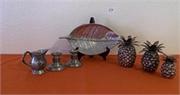‘Mariposa’ Serving Dish,Pineapple Candle Holder ++