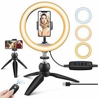 10 INCH LED Ring Light with Tripod & Phone Holder