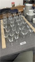 Noritake/sasakie bar glassware 27 pieces
