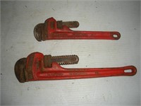 10 & 14 inch Ridgid Pipe Wrenches