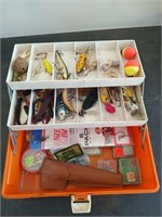 Tackle box with contents