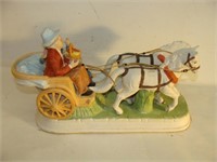 Chalkware Horse and Carriage
