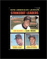 1971 Topps #71 Strikeout Leaders VG to VG-EX+