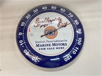 Vintage Gulfpride Oil Outdoor Thermometer