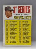 1967 Topps Willie Mays 3rd Series Checklist #191